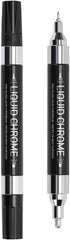 ZEYAR Liquid Chrome Marker Paint Marker, Shiny Silver Marker Pen for most surfaces, High-gloss display effects, Dual tips: Extra Fine and Medium P...