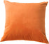 FY FIBER HOUSE Pack of 2 Velvet Throw Pillow Covers Decorative Square Pillowcase Soft Solid Cushion Case for Sofa/Couch Use, 16 x 16 Inch Orange...