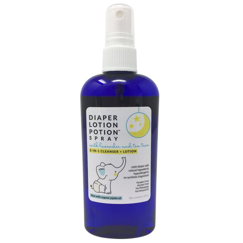 MoonDance Soaps Diaper Lotion Potion Cleansing Spray, 4 Oz Tea Tree & Lavender, Natural No-Rinse Cleanser and Moisturizer for Baby's Bottom...