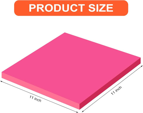 Zubebe 3 Pads 11 x 11 Inch Jumbo Sticky Notes Bright Colors Sticky Pads Large Self Stick Note Pads Square Memo Post Stickies for Office Home Schoo...