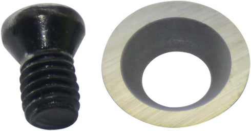 Ci5 8.9mm Round Carbide Inserts Cutters Knifes Indexable Replacement High Strength with Screw Fits For Popular DIY Woodworking Lathe Wood Turning ...