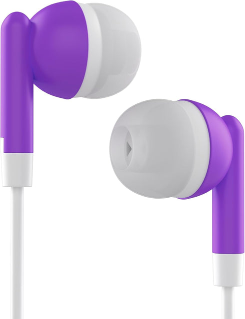 Maeline Bulk Earbuds with Microphone, Noise Isolating in-Ear Headphones for Classroom, Library, Travel, 3.5mm Wired Student Earbuds Earphones for ...