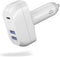 USB C Car Charger, 60W 3 Port Fast Charge Car Charger with USB C PD3.0 & Dual USB-A, for 12/12 Pro Max/12 Mini/11/11 Pro Max/XR/X/8/7, Galaxy S10/...