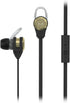 MQET39GLD AeroFones Platinum2 Secure-Fit Earphones with Tangle-Free Flat Cable, Mic Gold...