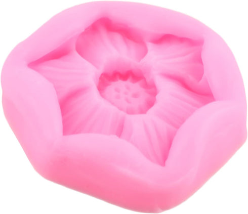 Flower Fondant Cake Molds Lotus Flower Silicone Mold For Cake Decorating Cupcake Topper Chocolate Candy Gum Paste Polymer Clay...