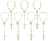 XINHUIDALSQ 50 Baptism Rosary Acrylic Rosary Mini Rosary Suitable for the First Holy Communion Baptism Party Gift Suitable for Recuerditos De Baut...