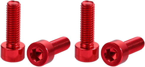 4 Pcs M5x15MM Water Bottle Cages Aluminum Alloy Bicycle Water Bottle Cage Hex Bolts Inner Rack Hexagon Screws Bike Accessories(Red)...