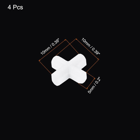 MECCANIXITY Magnetic Stirrer Mixer Stir Bar Rod 10mm(0.39") x10mm Cross Shape PTFE Coating Magnet White for Laboratory 4Pcs...