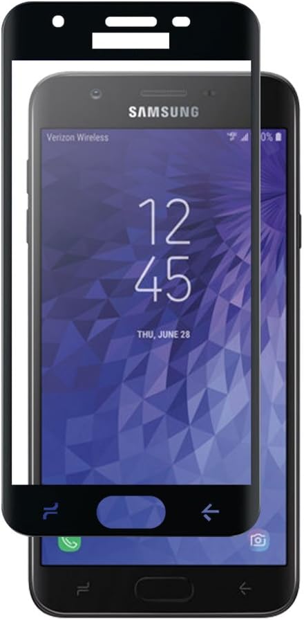 CENTAURUS Galaxy J7 2018 Screen Protector-(3 Pack) Ultra-Thin Full Coverage Black Tempered Glass Protective Film Compatible with Samsung Galaxy J7...