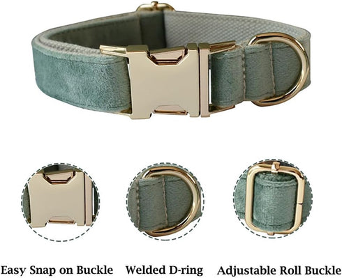 Bowtie Dog Collar, Soft & Comfy Velvet Dog Bow tie Collar, Detachable and Adjustable Dog Collars for Small Medium or Large Dogs and Cat with Safet...