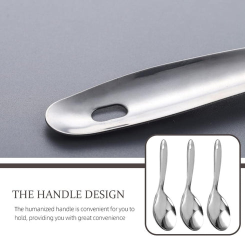 Kichvoe Rice Scooper 3pcs Rice Paddle Spoon Stainless Steel Rice Scoop Metal Serving Spoon Cooking Utensil Rice Servers Soup Ladle Oil Skimmer Spo...