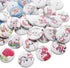 Chenkou Craft 50pcs Santa Claus Jinglebell Deer Merry Christmas Wood Buttons 1" (25mm) Sewing Mix Lots...