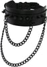 Unisex Multicolor Simulated Leather PU Black-Tone Rivets Spike Spiked 2 Layer Chains Choker Collar Necklace...
