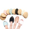 10 Pack Finger Powder Puff with Finger Holder Strap, Mini Fingertip Makeup Sponge Pad for Liquid Foundation, Cream, Concealer, Eye Shadow, Wet Dry...