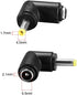 uxcell 3pcs DC Power Connector Adapter 90 Degree Angle 4.0mm x 1.7mm Male Plug to 5.5mm x 2.1mm Female Jack Coupler Converter or Laptop CCTV Camer...