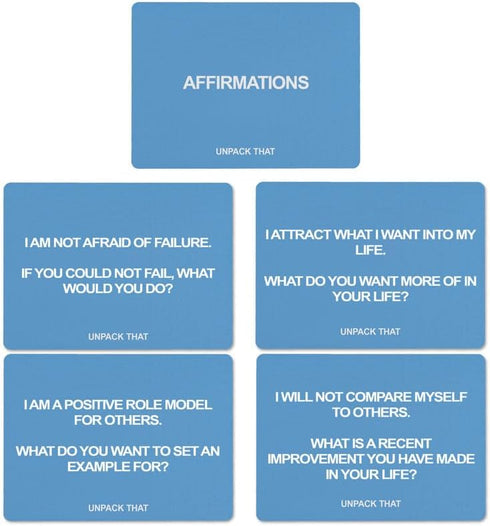Affirmations Deck - Positive and Mindful Questions and Messages | Self Care Card Game for Families and Friends...