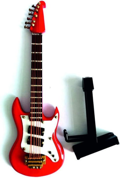 ALANO Mini Guitar Ornaments Mini Musical Instrument Guitar Model Holiday Dollhouse Model Home Decoration (GE23R-10)...