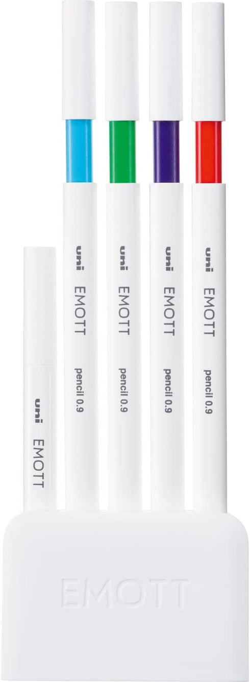 Mitsubishi Pencil M9EM4CL.NO1 EMOTT Pencil with Sharp Color Lead, 0.9, 4 Colors, No.1, Refreshing Color...