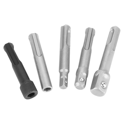3PC SDS Plus Steel Socket Adapter+2PC SDS Socket Hexagonal Extension Socket Wrench Adapter Electric Tool Accessories...