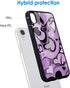 Idocolors Purple Love Heart Printed Cases for iPhone XR,Cute Soft TPU Hard Back Shatter-Resistant Shockproof Anti-Fall Protective Girly Painting A...