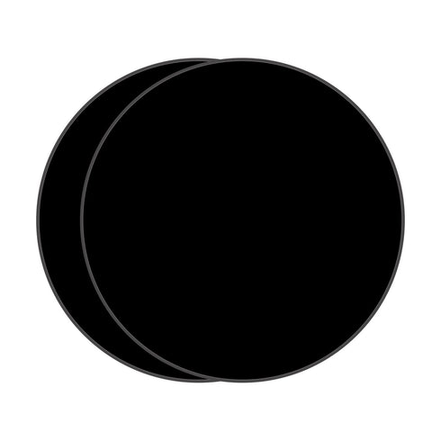 DARENYI 2Pcs Round Acrylic/Plexiglass Sheets, 12 inch Black Acrylic Boards 0.04 Inch Thick Blank Acrylic Discs Circle Plastic Sheets Acrylic Panel...