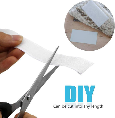 16.5Ft x 1 Inch Self Adhesive Strips, Heavy Duty Strong Back Sticky Fastening Tape,Nylon Fabric Fastener Mounting Tapes for Sewing, Crafting,DIY- ...