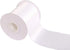 4" Inch Wide Solid Color Double Faced Satin Ribbon 25 Yards-Roll Great for Chair Sash, White...