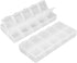 Compartment Storage Container, Detachable Cover Portable Safe 10 Grids Organizer Box Plastic White for Earrings for Nails Tool for Rhinestone...