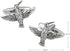Hummingbird Bird Flying Pair Cufflinks in a Presentation Gift Box & Polishing Cloth...