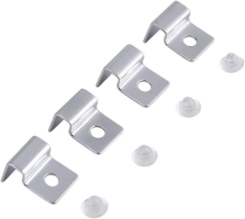 Fdit Pack of 4 Stainless Steel Aquarium Fish Glass Cover Clip Support Holder for Protecting(8mm)...