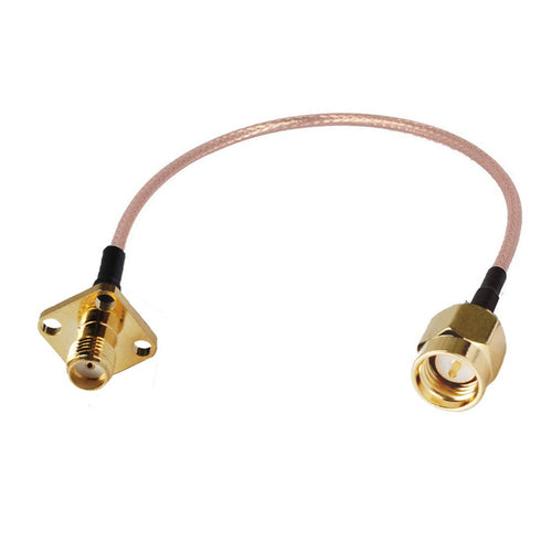 coaxial Cable SMA Female jack to SMA Male plug Pigtail Cable 4 Holes Flange Chassis Panel Mount RG316 /20cm WiFi Router ?2 pcs? not part of tv cab...