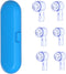 Electric Toothbrush Travel Case for Oral-B Toothbrushes & 6Pcs Reusable Toothbrush Head Covers Compatible with Oral B Electric Toothbrush Heads (B...