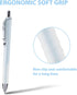 0.7mm Gel Pens Retractable Cute Black Ink Pens with Silicone Grip Smooth Writing Suitable for Note-taking, Sketching, Drawing (Silver clip 12 pcs)...