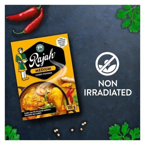 Rajah Medium Curry Powder, 3.53oz, 100g (1 Pack)...