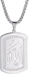 LIKGREAT Allah Necklace for Men Ayatul Kursi Muslim Necklace Allah Pendant Necklace Islamic Muslim Jewelry...