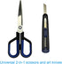 2-in-1 Scissors and Utility Knife Set (Blue-Black)...