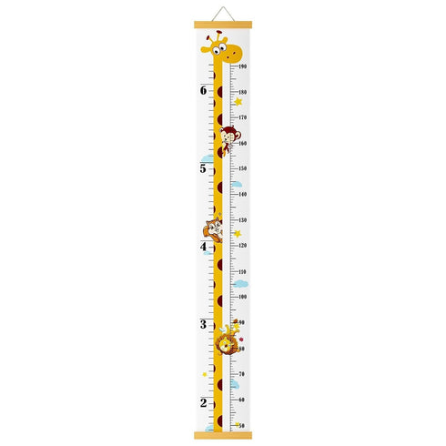 Baby Height Growth Chart, Canvas Height Chart for Kids Baby Child Toddler Boys Girls, Wood Growth Chart for Wall Room Nursery Decor, Hangable and ...