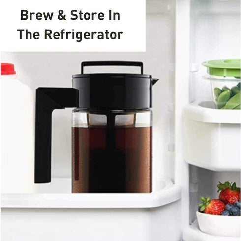 Cold Brew Coffee Maker With Lid And Infuser, 1300ML, black...