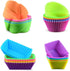 Silicone Baking Cups Cupcake Liners - 24 Pcs Reusable Silicone Molds Including Round, Rectanguar, Square, Flower Food Grade Silicone...