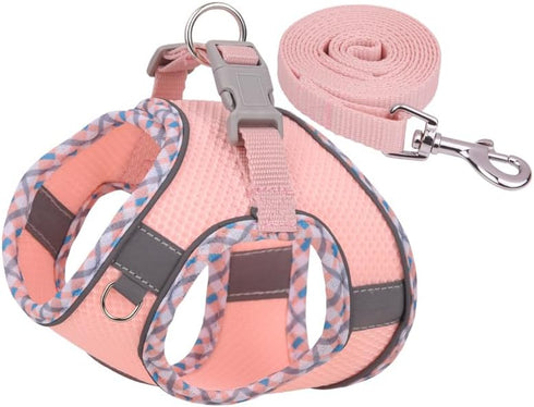 Dog Harness and Leash Set, No Pull Adjustable Reflective Pet Harness for Small Medium Dogs, Step in Vest Harness Easy Walk Dog Harness Outdoor Hik...