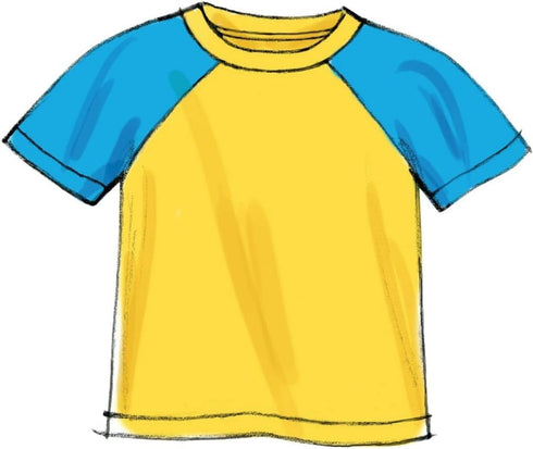 McCall's Patterns M6548 Children's/Boys' Shirt, Top and Shorts, Size CHJ (7-8-10-12-14)...
