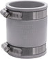 Fernco 1056-22 2-in. Flexible PVC Pipe Coupling for Cast Iron and Plastic Plumbing Connections in Gray...