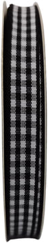 Buffalo Check Ribbon Black and White Gingham Ribbon 25 Yards for Crafts (3/8", Black)...