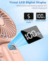 Handheld Fan,Portabe Fan Battery Powered Fan with LED,Small Personal Usb Folding Skincare Little Wireless Cooling Powerful Quiet Hand Fans,Mini Fa...