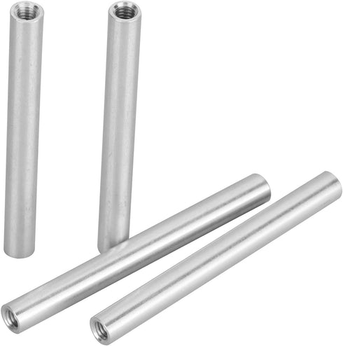4PCs Aluminum Standoffs Round Tube Extension Support Round Sleeve Connector Rod Bar Stud Tube Nut M4 x 0.7mm Female Threads 60mm Length Robotics A...