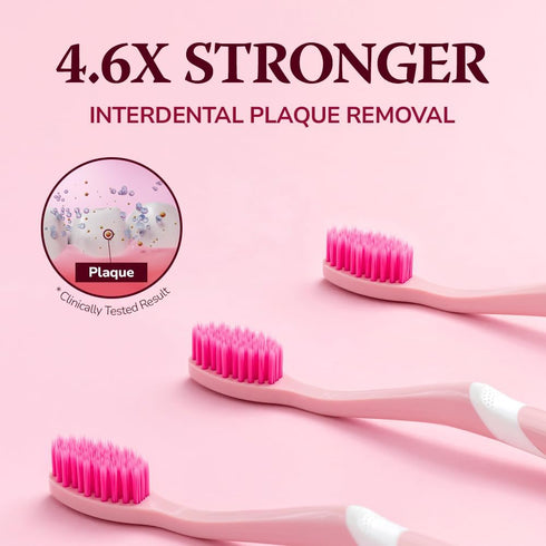 Whitening Toothbrush - Medium Toothbrushes for Adults, Plaque Remover for Teeth, 9Mils High Strength Soft Bristle Toothbrush, Oral Care for Teeth ...