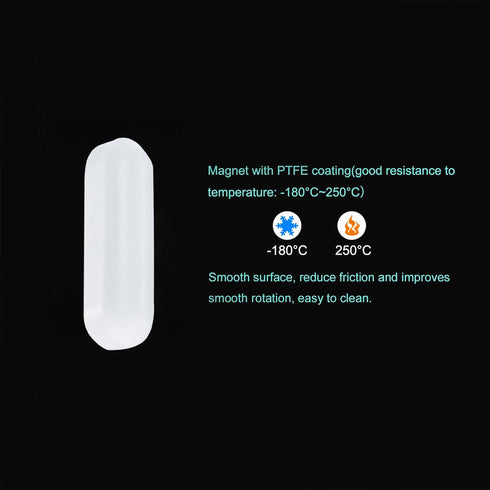 MECCANIXITY Magnetic Stirrer Mixer Stir Bar Rod 25mm/30mm Cylinder Shape PTFE Coating Magnet White for Laboratory 8Pcs...