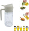 2 in 1 glass olive oil filling bottle, 2 in 1 cooking oiler, spray, kitchen press fuel injector, used for salad making, baking, frying, barbecue, ...