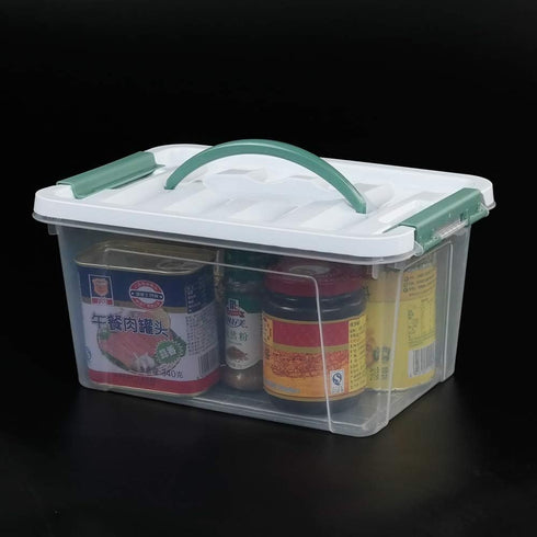 Pekky 6 Quart Storage Container Box with Handle and Latching Fresh Design, Small Toy Organizer Bin, 2-Packs...