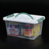 Pekky 6 Quart Storage Container Box with Handle and Latching Fresh Design, Small Toy Organizer Bin, 2-Packs...
